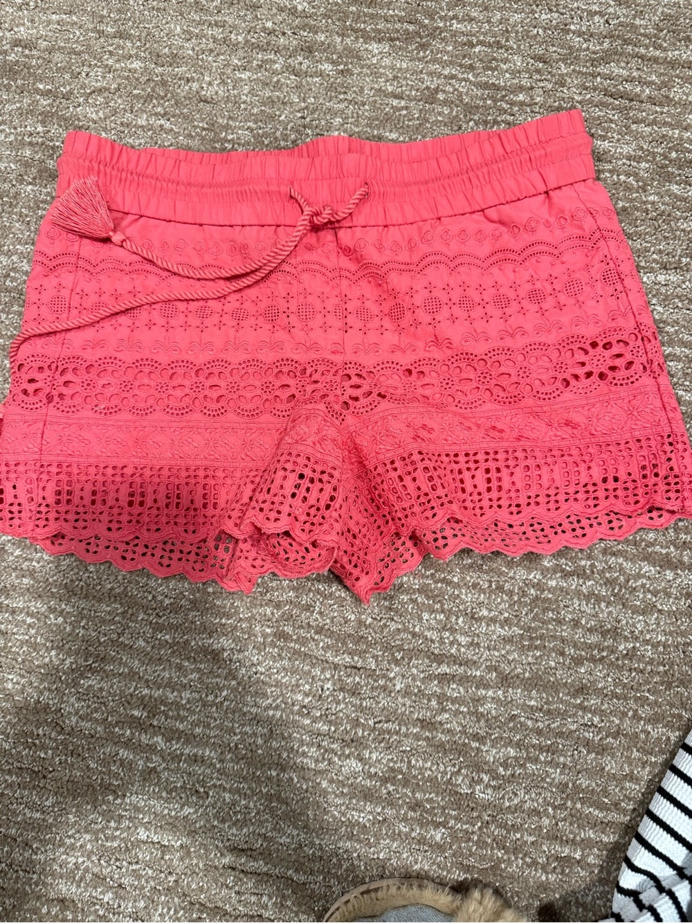 LOFT Coral Elastic Waist Shorts
